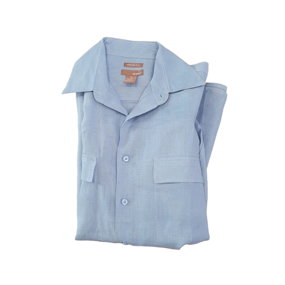 Bruno Other - Bruno Men's Washable 100% Linen Shirt